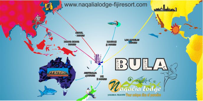 bula map fiji and yasawa islands